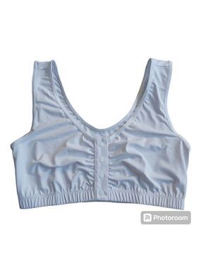 NWOT Silverts Women's White Adaptive Front Snap Closure Bra - Size Small